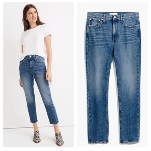 Madewell High Rise Slim Crop Boyjean Lavern Wash